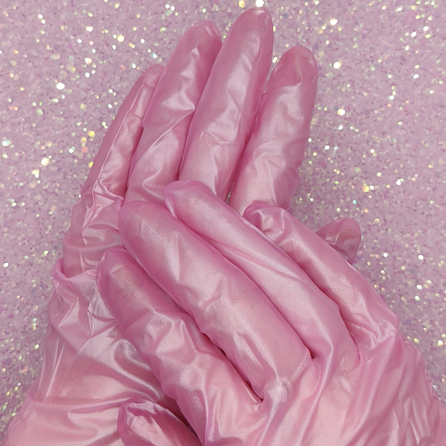 PINK PEARL NITRILE GLOVES